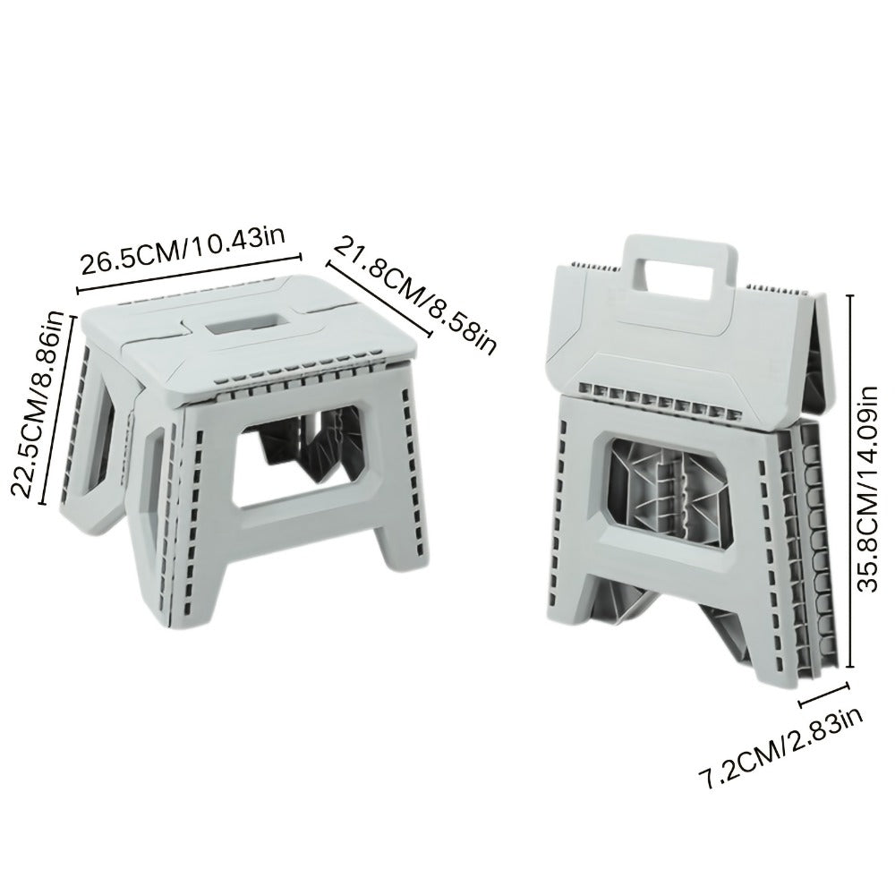 Heavy-Duty Plastic Folding Stool with Carry Handle and Tool-Free Assembly detail image - detail view 5