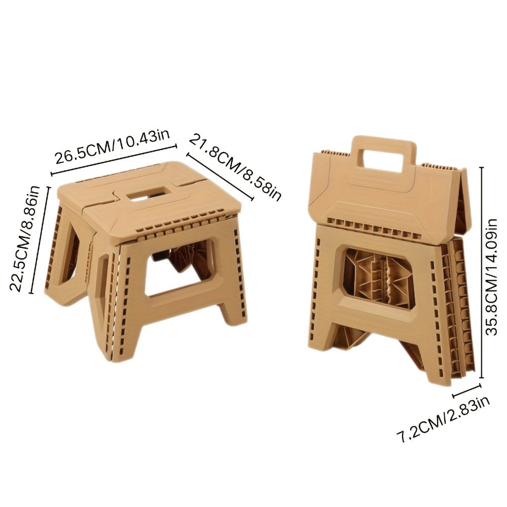 Heavy-Duty Plastic Folding Stool with Carry Handle and Tool-Free Assembly detail image - detail view 7
