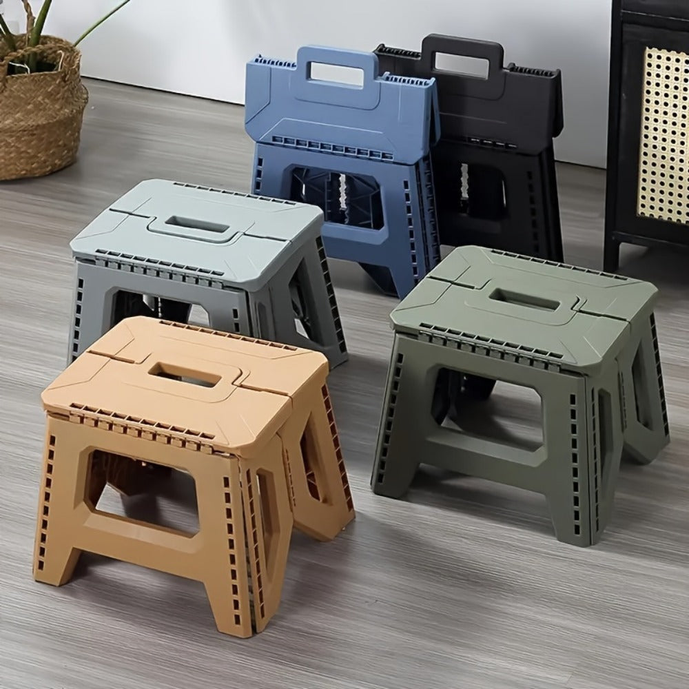 Heavy-Duty Plastic Folding Stool with Carry Handle and Tool-Free Assembly detail image - detail view 8