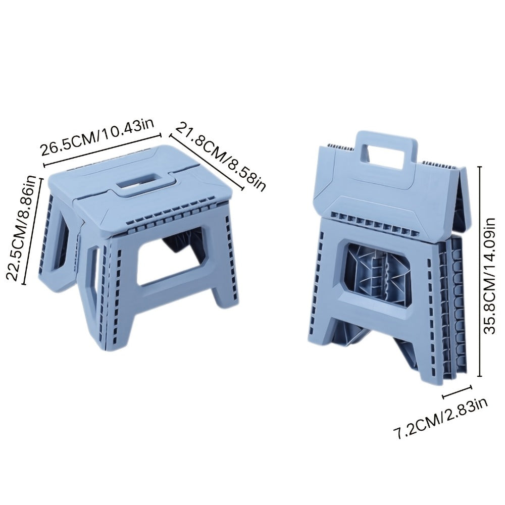 Heavy-Duty Plastic Folding Stool with Carry Handle and Tool-Free Assembly detail image - detail view 9