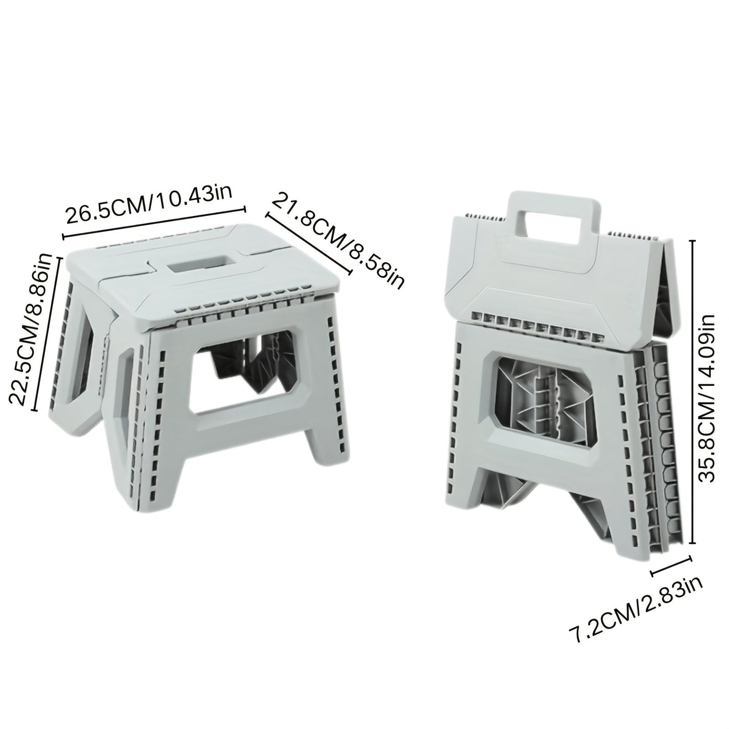 Folding Stool shown in the Gray option