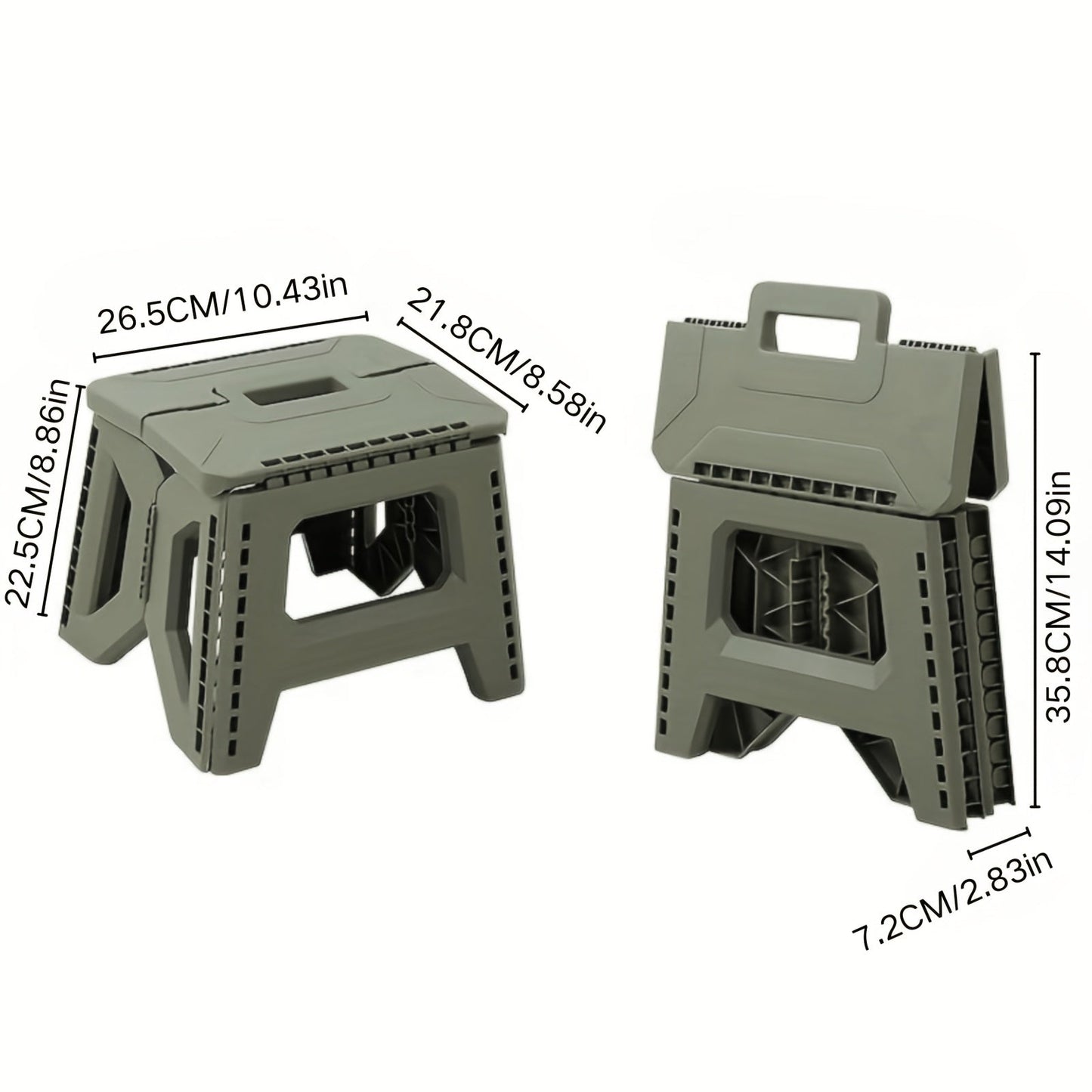 Folding Stool shown in the Green option