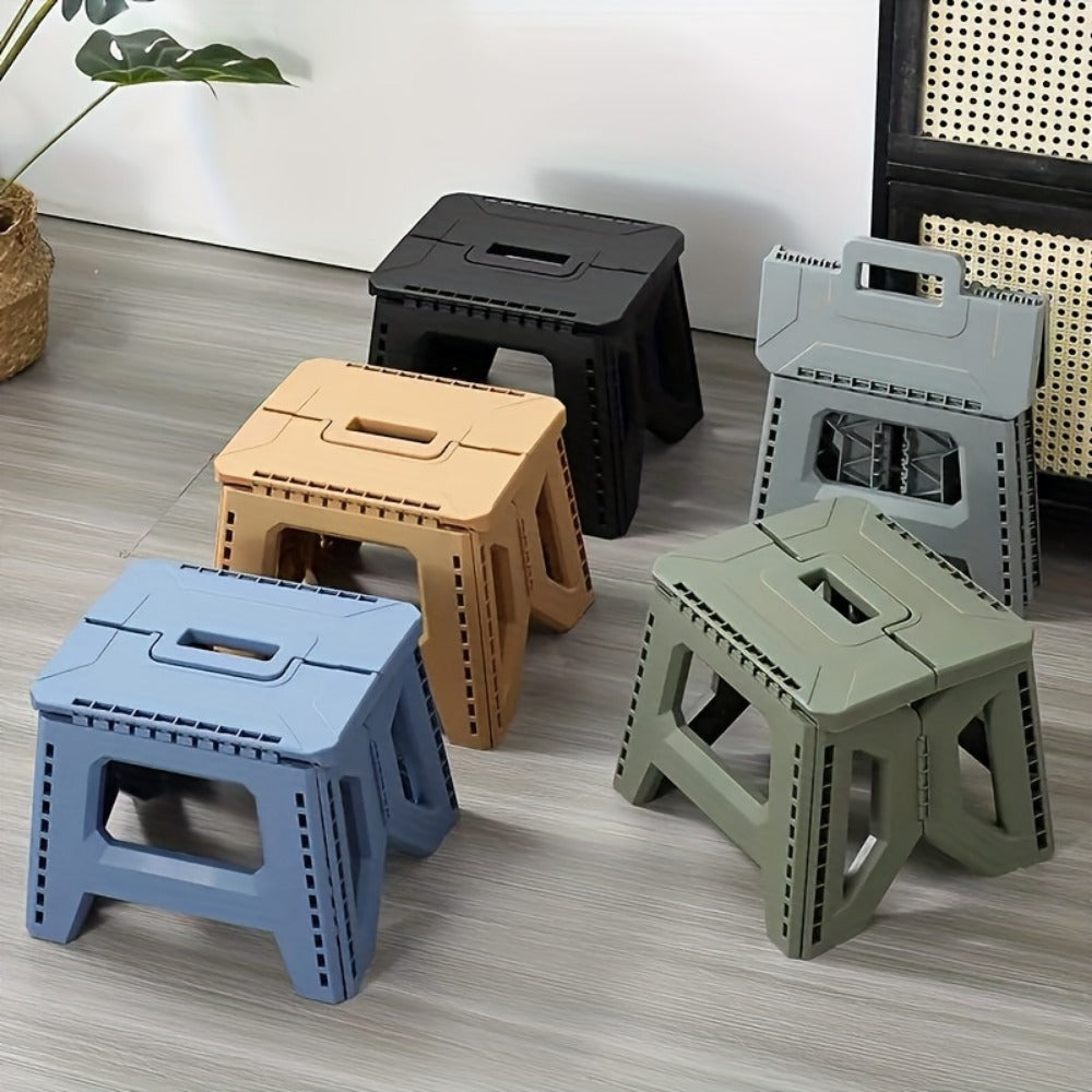 Folding Stool, Portable with Handle Heavy Duty 330 lbs Thickened Plastic Collapsible Stool shown in the main product view