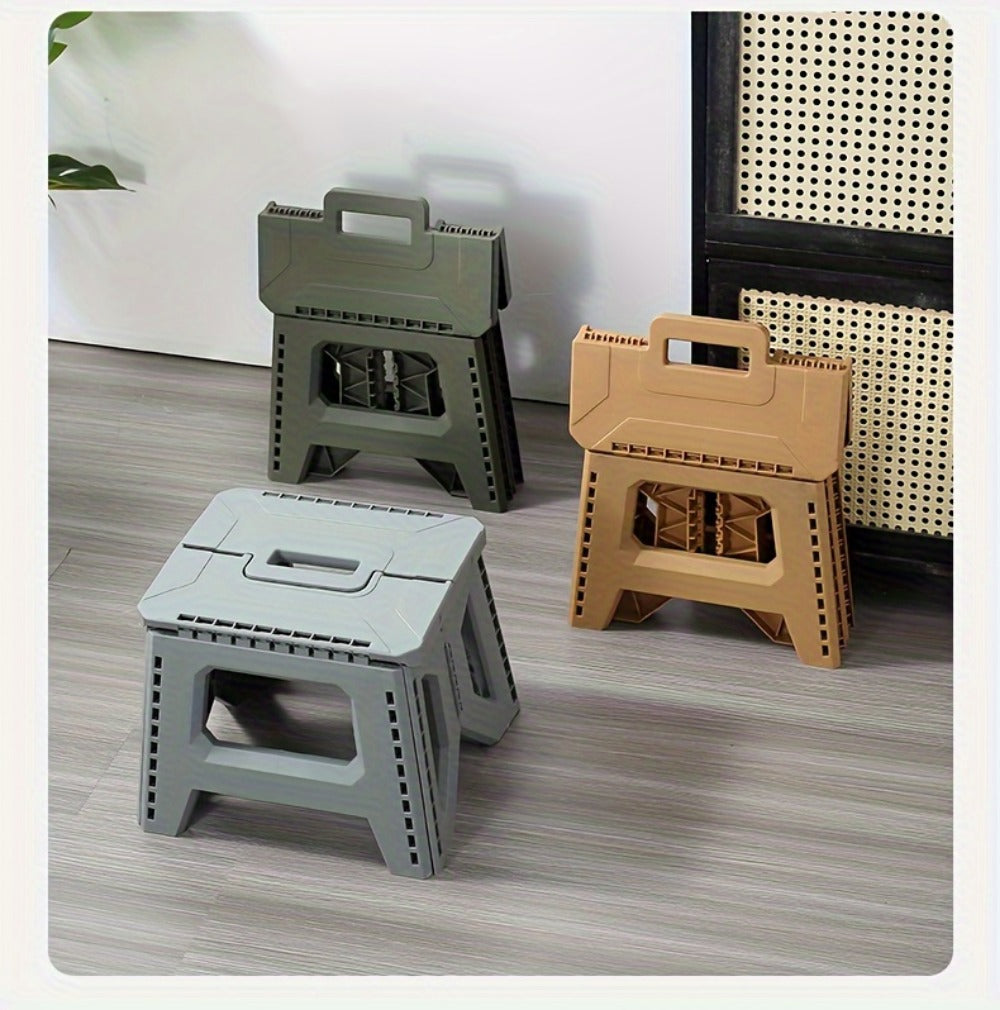 Heavy-Duty Plastic Folding Stool with Tool-Free Assembly and Multiple Color Options detail image - detail view 16
