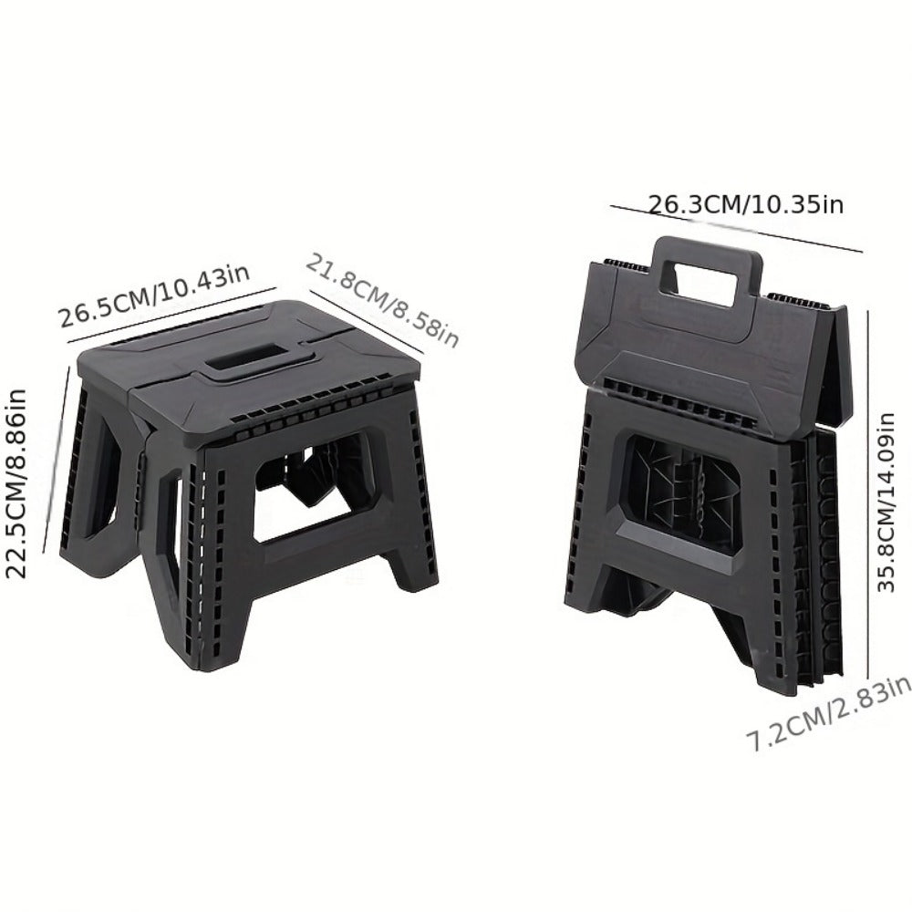 Heavy-Duty Plastic Folding Stool with Tool-Free Assembly and Multiple Color Options detail image