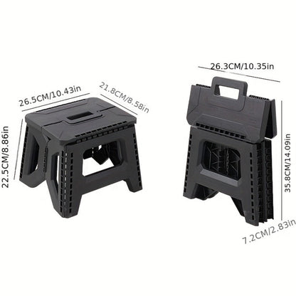Heavy-Duty Plastic Folding Stool with Tool-Free Assembly and Multiple Color Options detail image