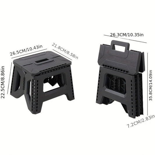 Heavy-Duty Plastic Folding Stool with Tool-Free Assembly and Multiple Color Options detail image