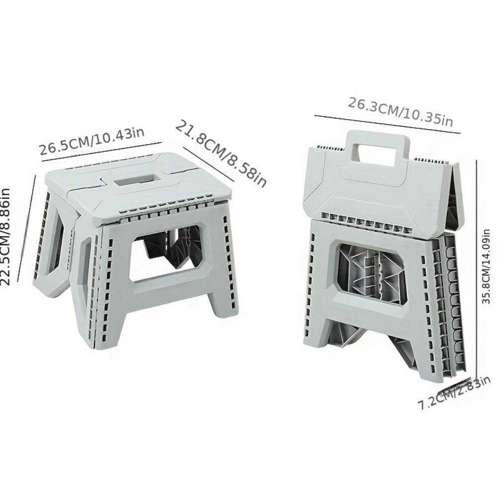 Heavy-Duty Plastic Folding Stool with Tool-Free Assembly and Multiple Color Options detail image - detail view 4