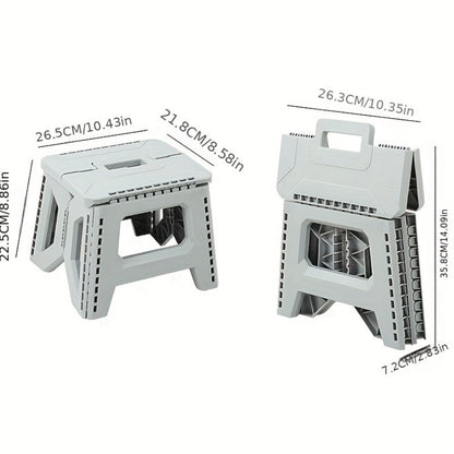 Heavy-Duty Plastic Folding Stool with Tool-Free Assembly and Multiple Color Options detail image - detail view 4