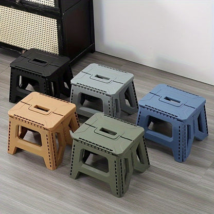 Heavy-Duty Plastic Folding Stool with Tool-Free Assembly and Multiple Color Options detail image - detail view 5