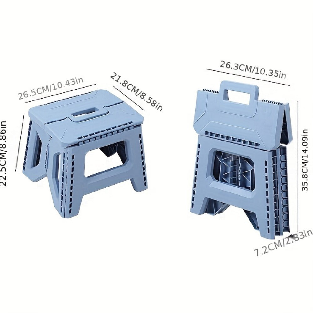 Heavy-Duty Plastic Folding Stool with Tool-Free Assembly and Multiple Color Options detail image - detail view 6