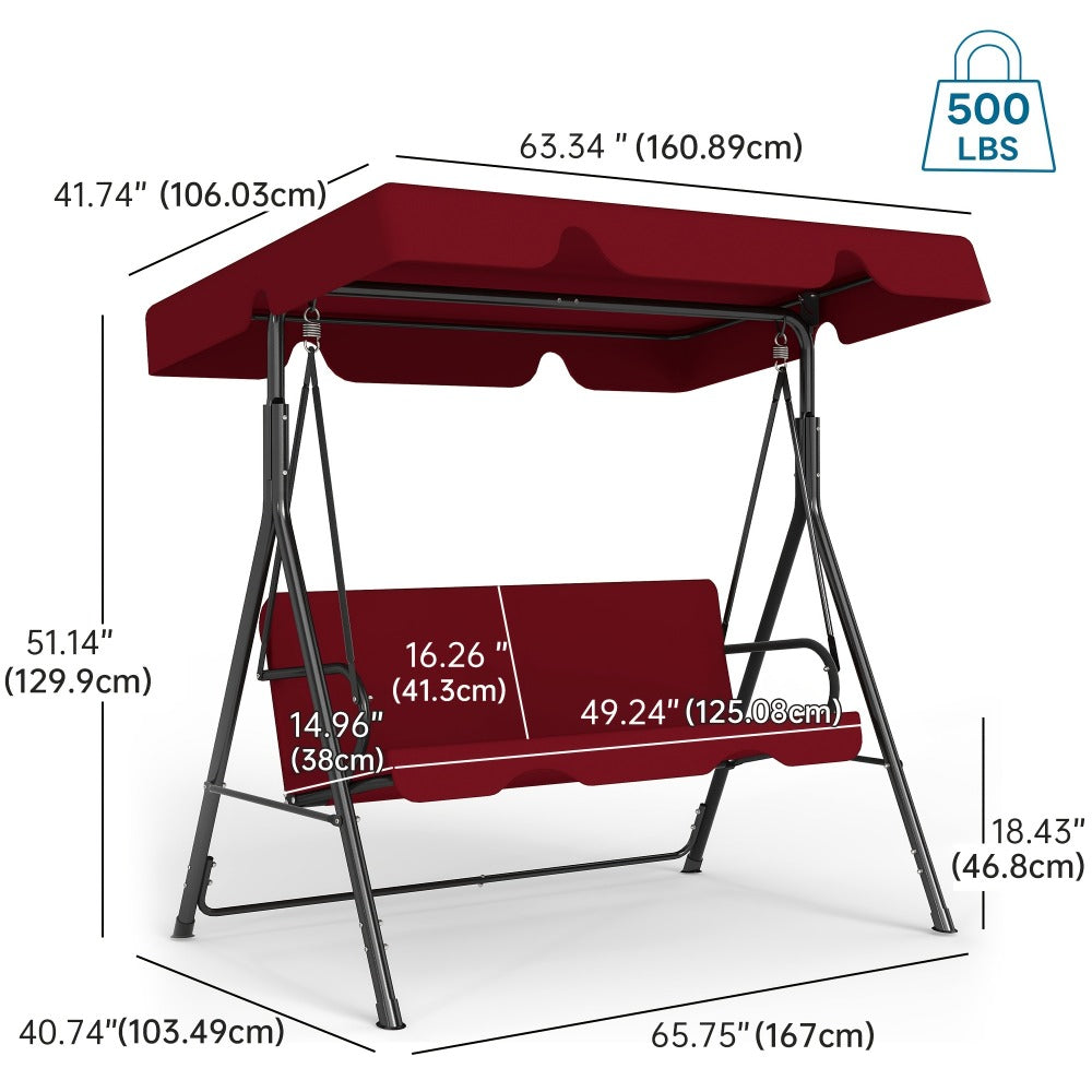 Heavy-Duty Porch Swing Set with Multiple Color Options for Patio detail image - detail view 4