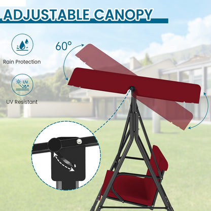 Heavy-Duty Porch Swing Set with Multiple Color Options for Patio detail image - detail view 6