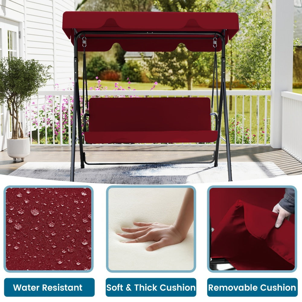 Heavy-Duty Porch Swing Set with Multiple Color Options for Patio detail image - detail view 9