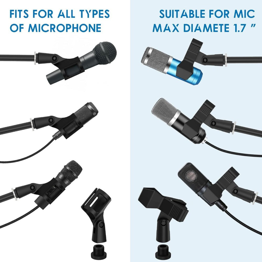 Heavy-Duty Tripod Microphone Boom Stand with Adjustable Height and Clip detail image - detail view 7