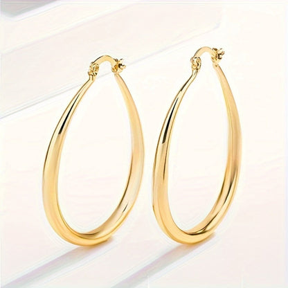 Hoop Earrings for Women - for Bohemian Retro Minimalist Gold No-Plating Nickel-Free Sensitive Ears - product detail view 5
