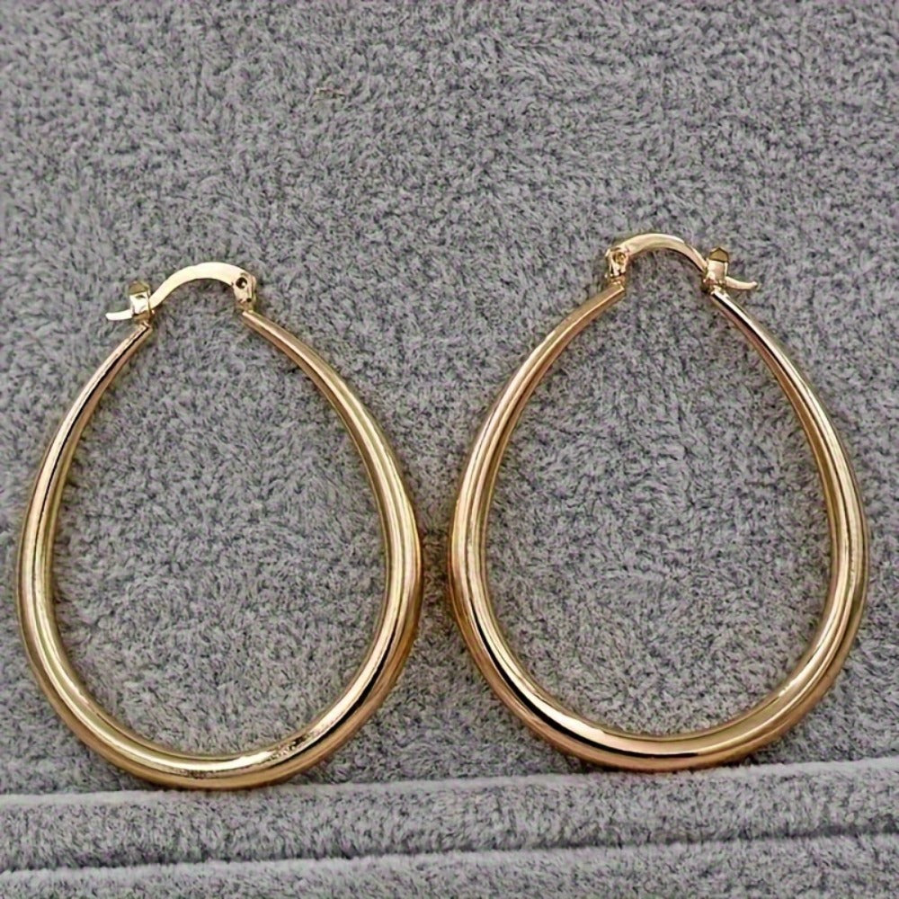 Hoop Earrings for Women - for Bohemian Retro Minimalist Gold No-Plating Nickel-Free Sensitive Ears - product detail view 6
