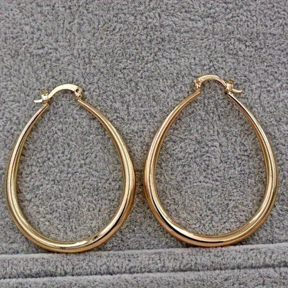 Hoop Earrings for Women - for Bohemian Retro Minimalist Gold No-Plating Nickel-Free Sensitive Ears - product detail view 6