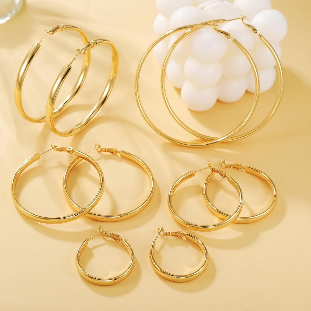 Hoop Earrings for Women - Sterling Silver for - 925 Silver Hypoallergenic Large Round , Lightweight - product detail view 4