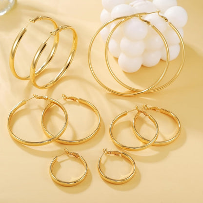 Hoop Earrings for Women - Sterling Silver for - 925 Silver Hypoallergenic Large Round , Lightweight - product detail view 4