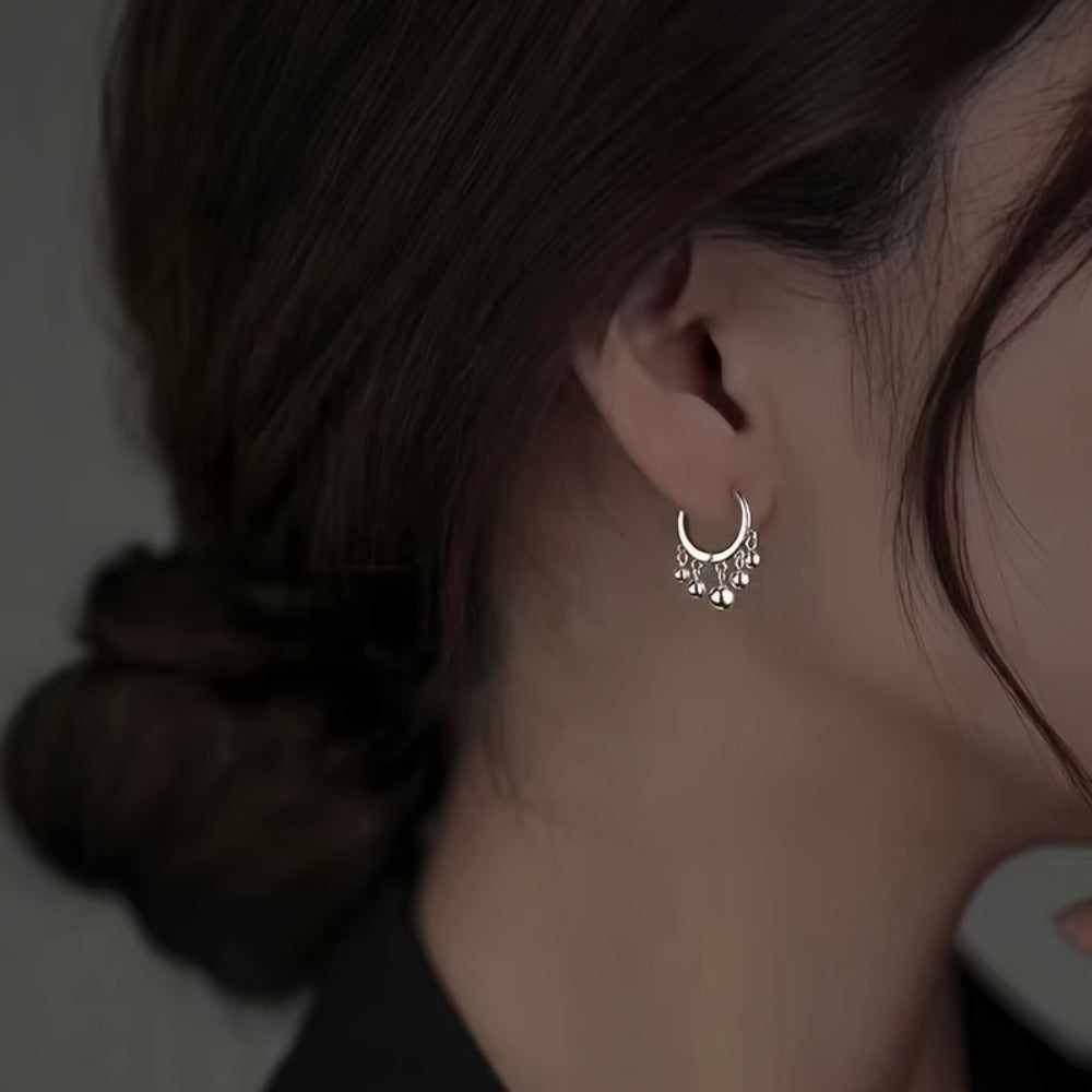 Hoop Earrings for Women - Sterling Silver with Zirconia Stones for 925 Hypoallergenic Sparkling for - product detail view 3