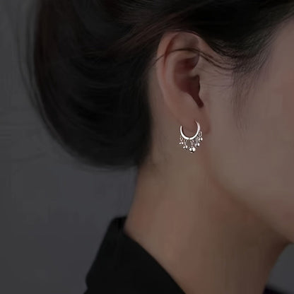 Hoop Earrings for Women - Sterling Silver with Zirconia Stones for 925 Hypoallergenic Sparkling for - product detail view 5