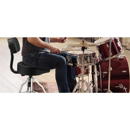 Hydraulic Drum Throne with Backrest, Adjustable Saddle Seat for Drummers detail image - detail view 7