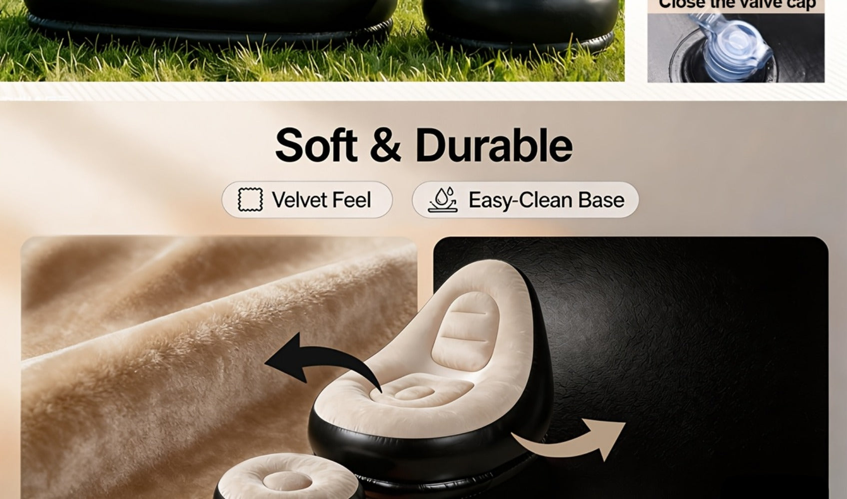 Inflatable Chair with Multiple Color Options for Comfortable Everyday Seating detail image - detail view 19