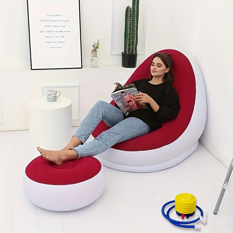Inflatable Sofa shown in the Red option