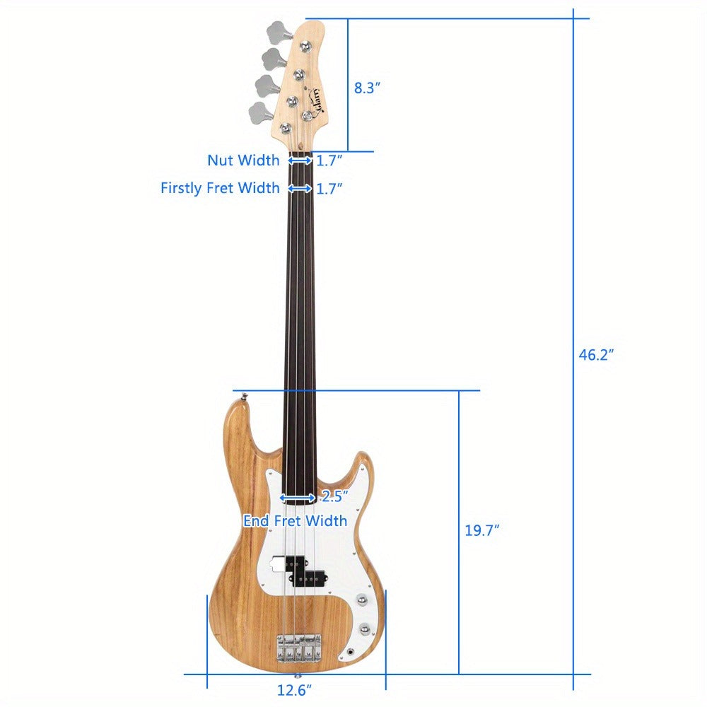 Instrument Cable, Full Size, Fretless, Electric, Bass for Connecting Instruments detail image