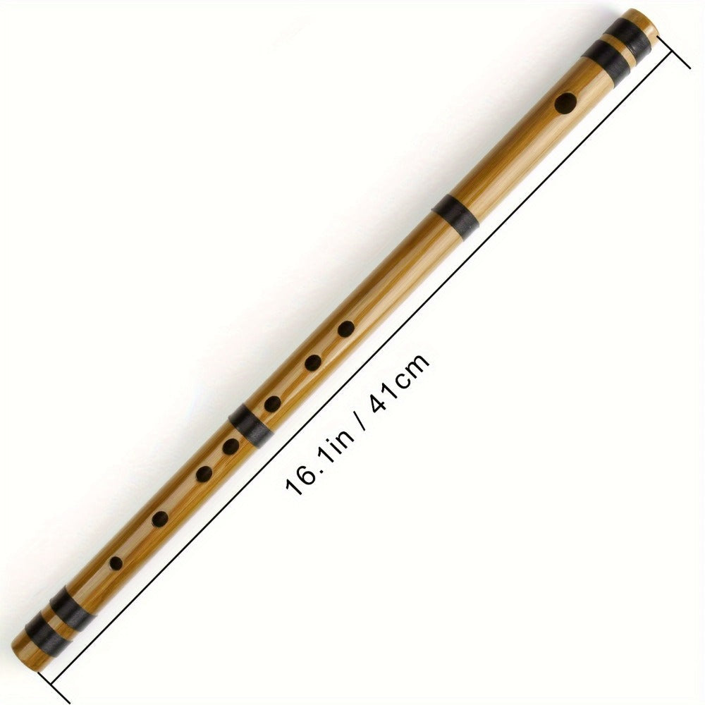 Japanese Bamboo Flute, Handmade 7/8-Hon Wind Instrument for Beginners detail image