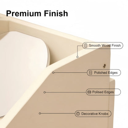 Jewelry Box - with Mirror Cat Ear Design Small Makeup Storage Organizer with Drawers - product detail view 7