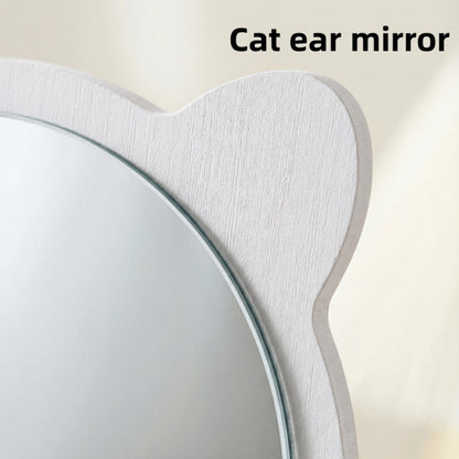 Jewelry Box - with Mirror Cat Ear Design Small Makeup Storage Organizer with Drawers - product detail view 9