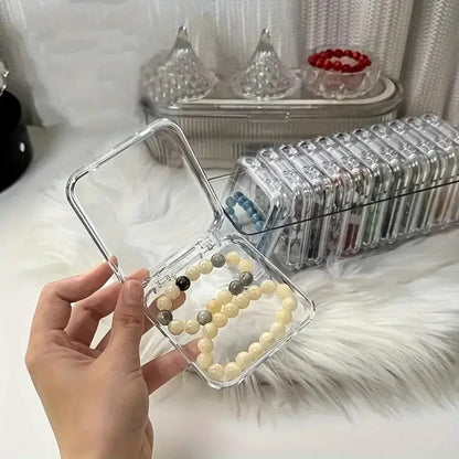 Jewelry Box - Organizer Stackable Clear 13-Piece Transparent Dust-Proof Storage - product detail view 5