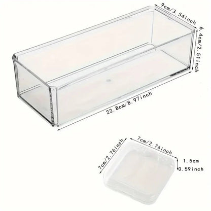 Jewelry Box - Organizer Stackable Clear 13-Piece Transparent Dust-Proof Storage - product detail view 7