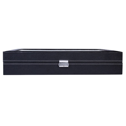 Jewelry Box - Watch 24 Slot Leather Top-Opening Display Case with 24 Compartments, Large - product detail view 8