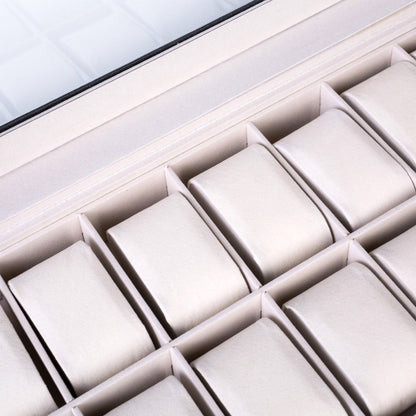 Jewelry Box - Watch 24 Slot Leather Top-Opening Display Case with 24 Compartments, Large - product detail view 10