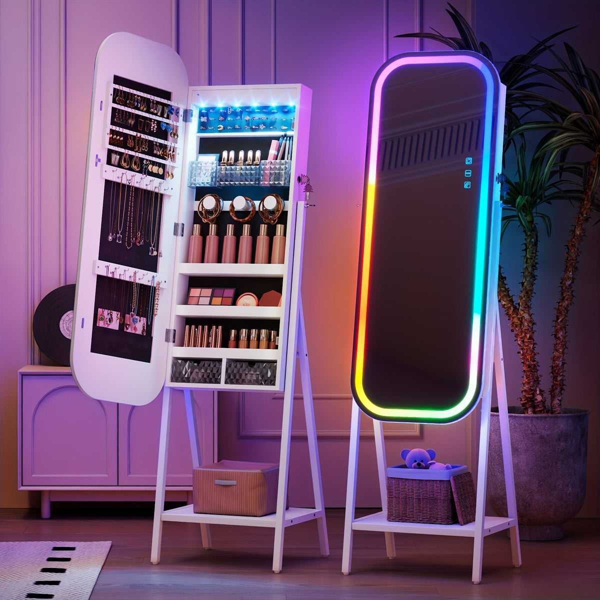 Jewelry Cabinet shown in the RGB-White option
