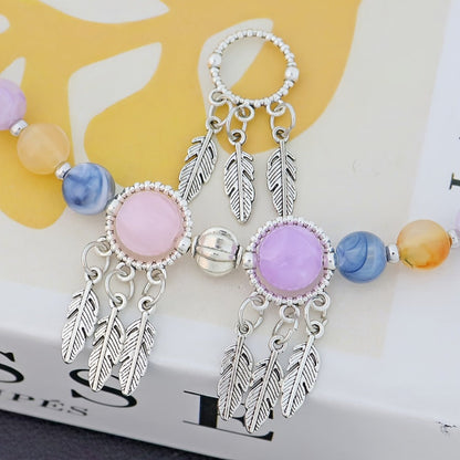 Jewelry Charms - Feather Pendant Bulk 14/42pcs Zinc Alloy Circular Bead Frame Antique - product detail view 8