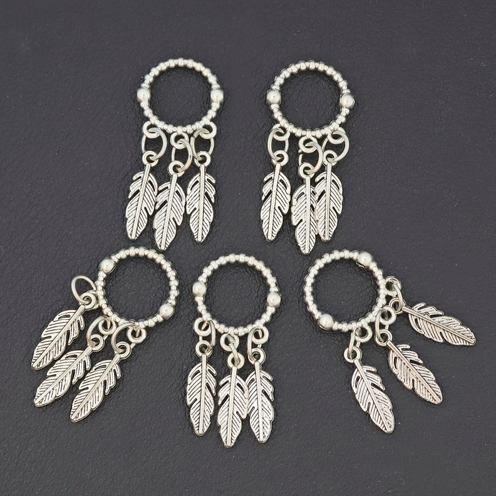 Jewelry Charms - Feather Pendant Bulk 14/42pcs Zinc Alloy Circular Bead Frame Antique - product detail view 11