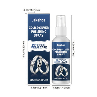 Jewelry Cleaner - Cleaning Spray 100ml High-Grade Anti-Oxidation Polish, Quickly Restores - product detail view 2