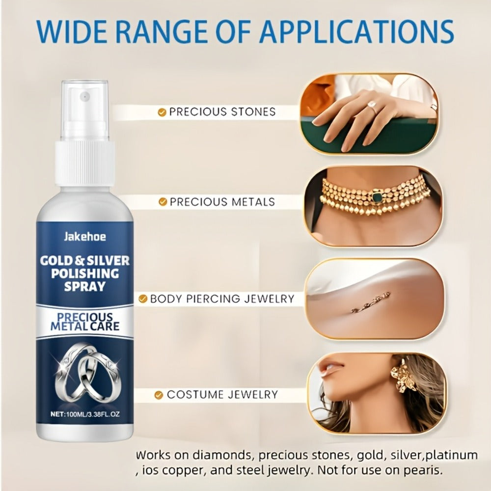 Jewelry Cleaner - Cleaning Spray 100ml High-Grade Anti-Oxidation Polish, Quickly Restores - product detail view 4