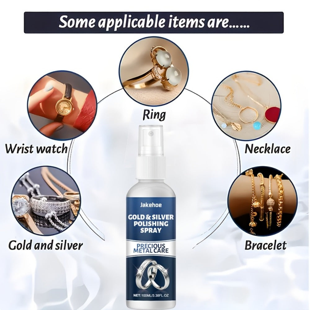 Jewelry Cleaner - Cleaning Spray 100ml High-Grade Anti-Oxidation Polish, Quickly Restores - product detail view 6