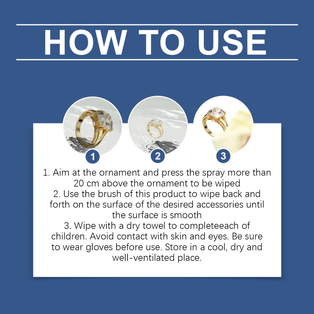 Jewelry Cleaner - Cleaning Spray 100ml High-Grade Anti-Oxidation Polish, Quickly Restores - product detail view 8