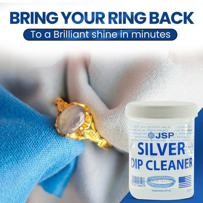 Jewelry Cleaner - Sterling Silver Dip 8 fl oz 925 & 999 Silver Tarnish Remover, Non-Abrasive - product detail view 4