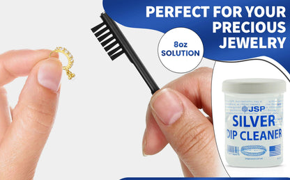 Jewelry Cleaner - Sterling Silver Dip 8 fl oz 925 & 999 Silver Tarnish Remover, Non-Abrasive - product detail view 15