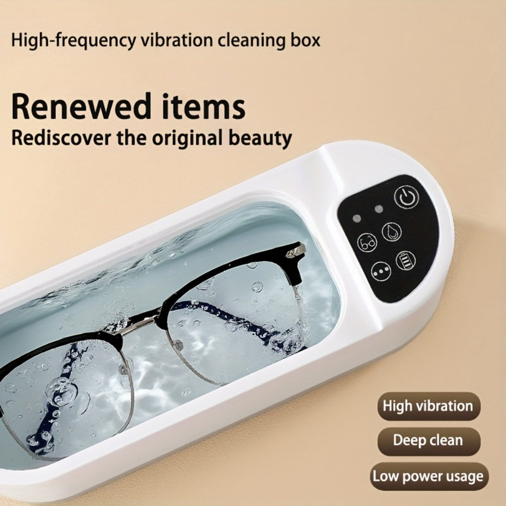 Jewelry Cleaner - Ultrasonic Machine USB Rechargeable Portable High-Frequency Vibration for - main product view