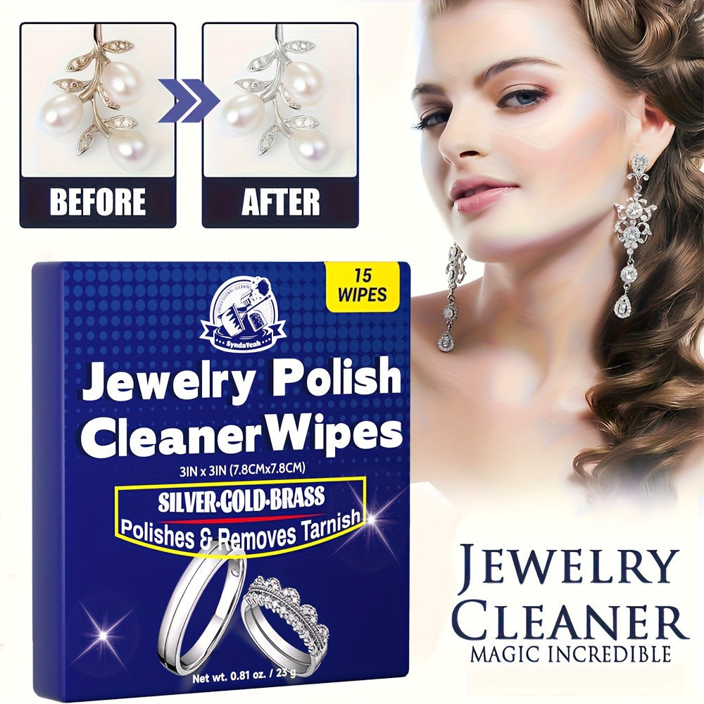 Jewelry Cleaning Cloth - Polishing 15 Wipes Premium Microfiber Sheets for Gold, Silver, Rings - product detail view 6