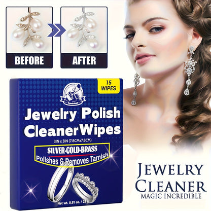 Jewelry Cleaning Cloth - Polishing 15 Wipes Premium Microfiber Sheets for Gold, Silver, Rings - product detail view 6