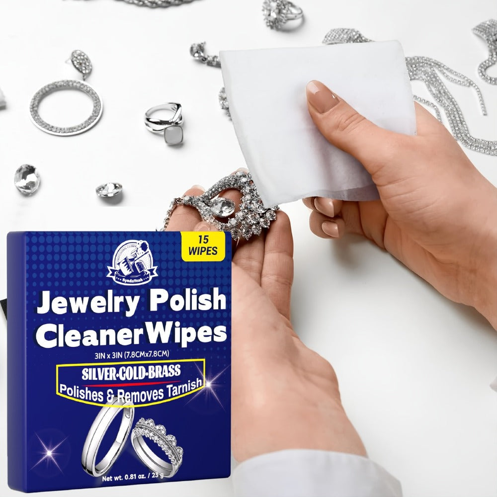 Jewelry Cleaning Cloth - Polishing 15 Wipes Premium Microfiber Sheets for Gold, Silver, Rings - product detail view 8